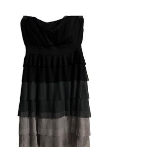 Multi Toned Color Block Tulle Mini Dress